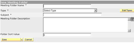 Create a Meeting Folder