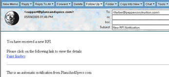 Email of RFI