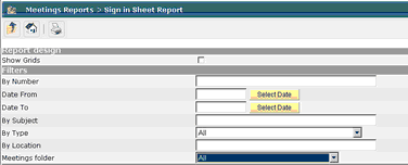 Meetings Report criteria