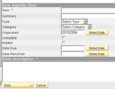 Agenda Entry Item