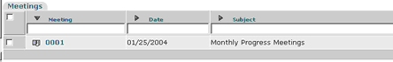 Meeting Grid Folder View