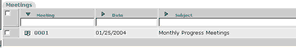 Meeting Grid Folder View