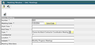 Meeting New Entry Screen 2