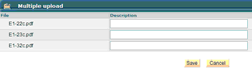 Final screen for Multi Upload