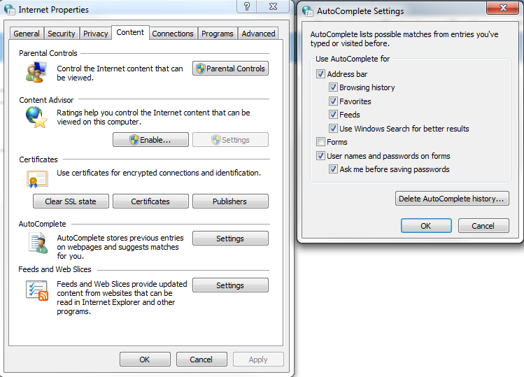 InternetSettingsForms